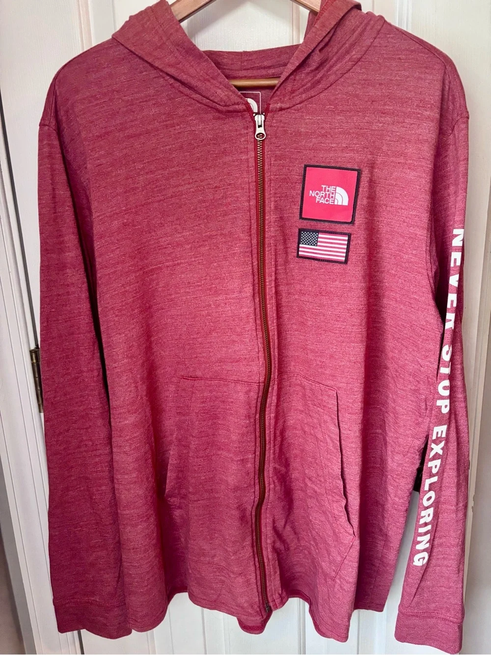 The North Face Americana zip up hoodie size XL